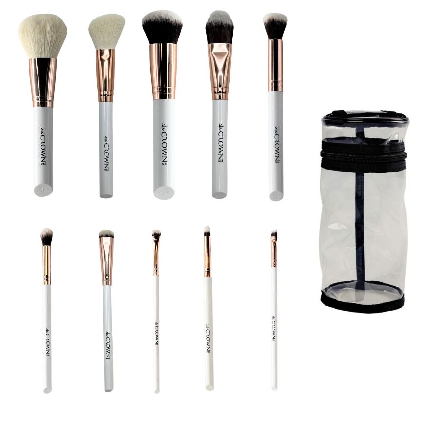 Crown Pro Brush Kit - Set of 10 Vegan Makeup Brushes
